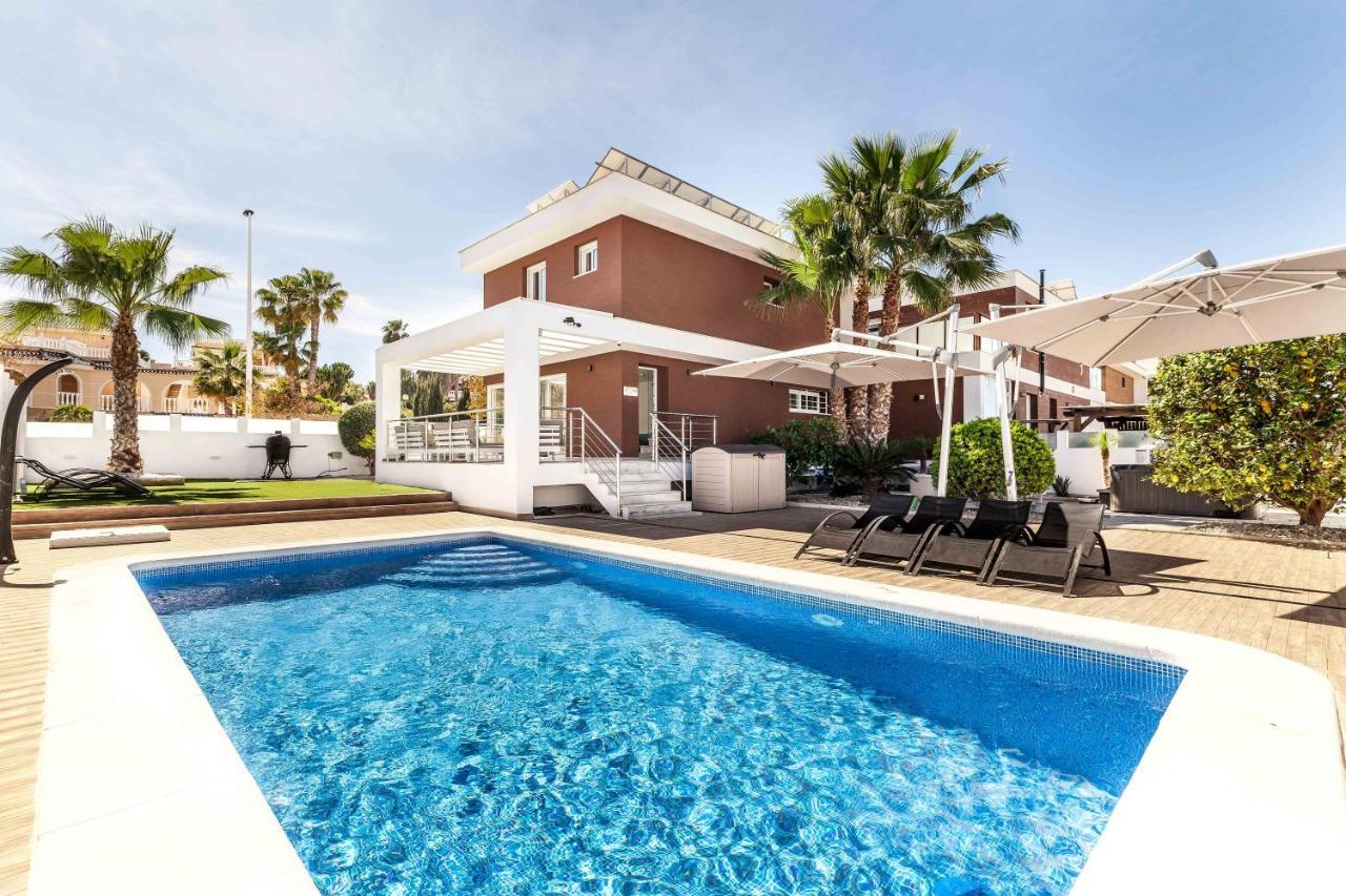 Casa Bos Orange Wellness Luxury Entire Villa Jacuzzi & Pool Gran Alacant Near Beach Puerto Marino Bagian luar foto