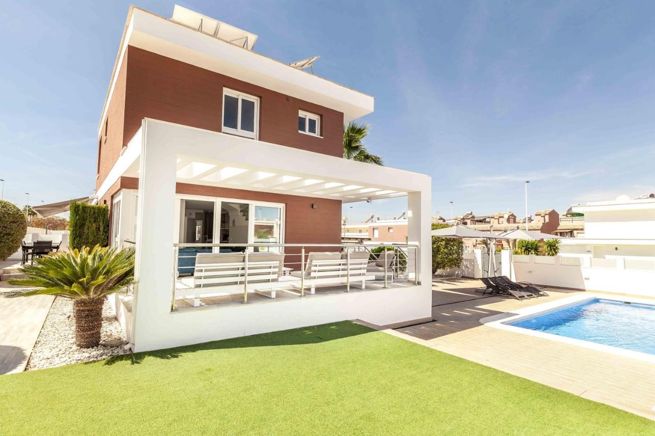 Casa Bos Orange Wellness Luxury Entire Villa Jacuzzi & Pool Gran Alacant Near Beach Puerto Marino Bagian luar foto