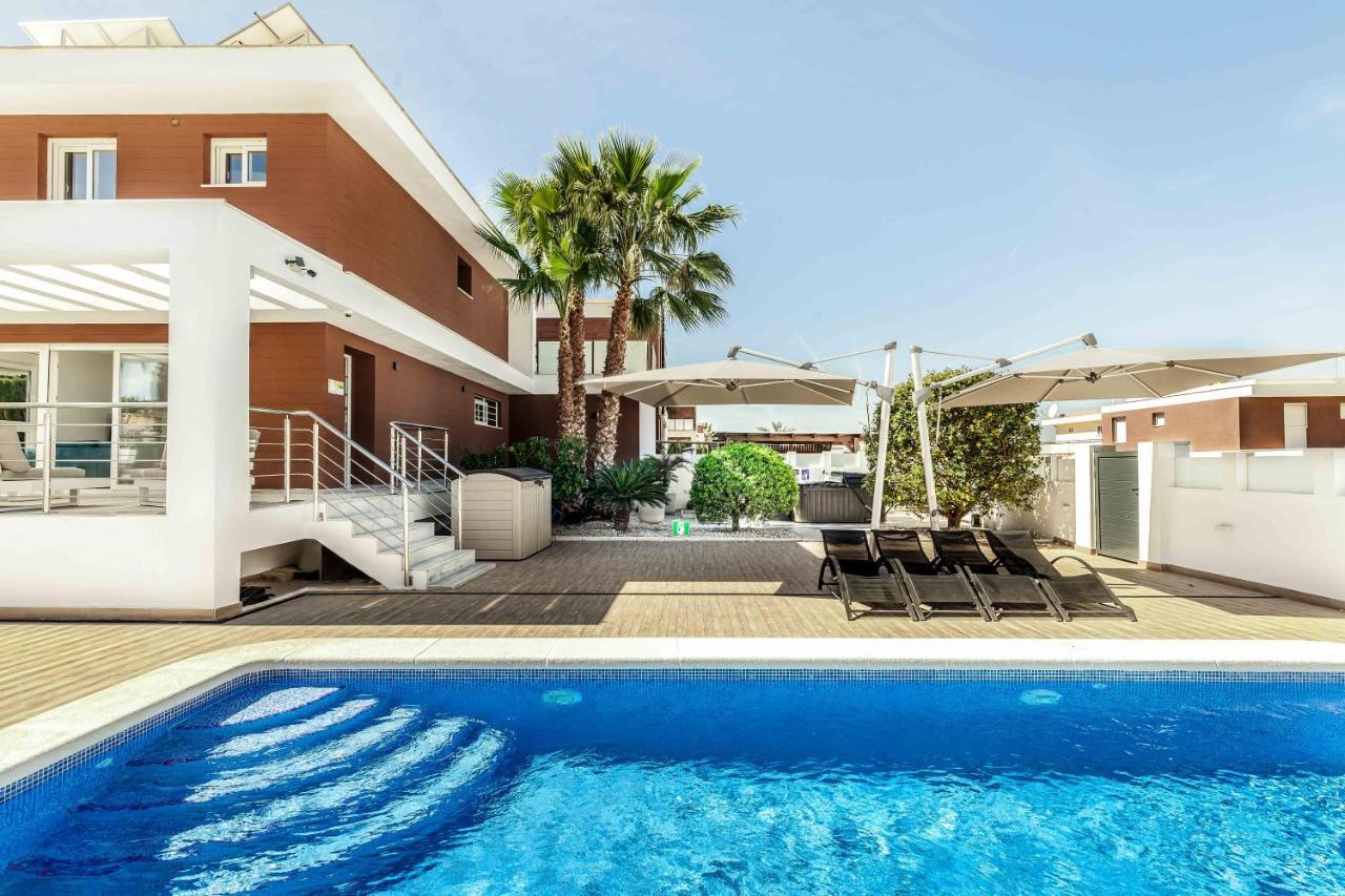 Casa Bos Orange Wellness Luxury Entire Villa Jacuzzi & Pool Gran Alacant Near Beach Puerto Marino Bagian luar foto